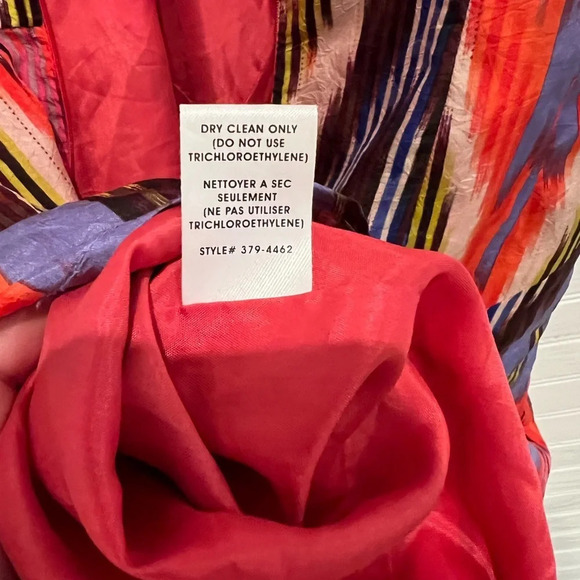 Nanette Lepore Go Getter Sleeveless V Neck Silk Dress Short Multicolor Size 4 - Picture 11 of 12